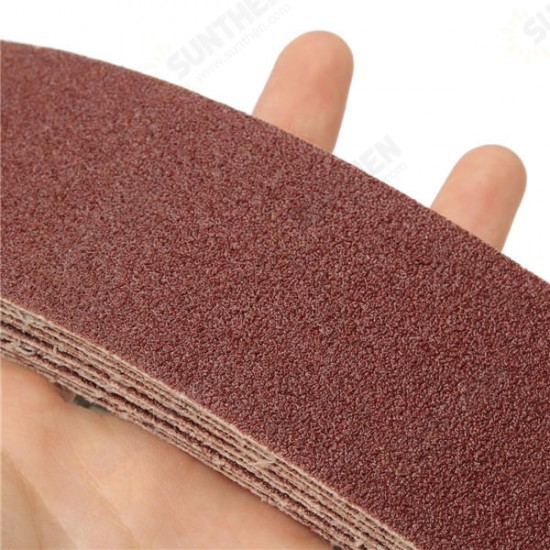 10pcs 106x5cm Alumina Sanding Belts 80 Grit Sandpaper Self Sharpening Oxide Abrasive Strips