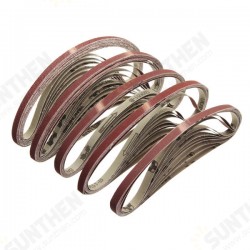 10pcs 10x600mm Sanding Belts 60-600 Grit Abrasive Tools