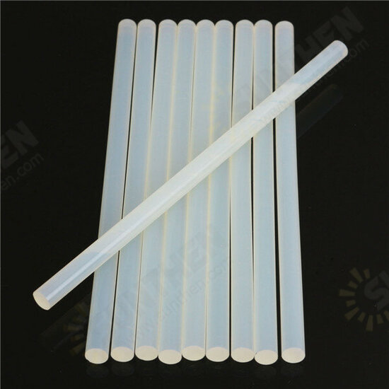 10pcs 11mm x 247mm EVA Clear Hot Melt Glue Adhesive Sticks For Glue Gun