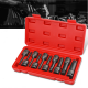 10pcs 1/2 Inch DR Impact Spline Bit Socket Hex Socket Bits for Pneumatic Manual Wrench