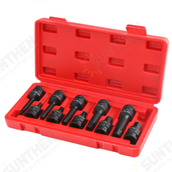 10pcs 1/2 Inch DR Impact Spline Bit Socket Hex Socket Bits for Pneumatic Manual Wrench 10pcs 1/2 Inch DR Impact Spline Bit Socket Hex Socket Bits for Pneumatic Manual Wrench