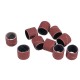 10pcs 1/2 Inch Sanding Drum 60 Grit Sleeves Polishing Bands with 3mm Shank Sanding Drum Mandrel