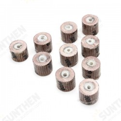 10pcs 12mm Felt Flap Wheel Flat Wheel Sander For Wood Polishing