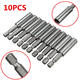 10pcs 1/4 Inch Hex Shank Release Magnetic Extension Socket Drill Bit Holder Power Tools