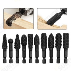 10pcs 1/4 Inch Shank Woodworking Twist Drill Bits Wood Carving File Drill Bits Woodworking Rasp Chisel 10pcs 1/4 Inch Shank Woodworking Twist Drill Bits Wood Carving File Drill Bits Woodworking Rasp Chisel