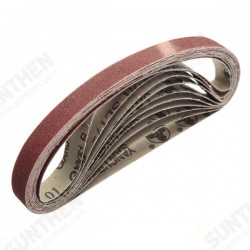 10pcs 15x452mm Sanding Belt 60-600 Grit for M10 Sander Adapter Polishing Machine 10pcs 15x452mm Sanding Belt 60-600 Grit for M10 Sander Adapter Polishing Machine