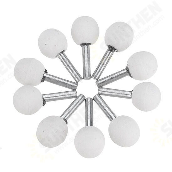 10pcs 3x12/6x22/6x25mm Abrasive Mounted Grinding Stone Spherical Head Wheel Abrasive Tools for Rotary Tool