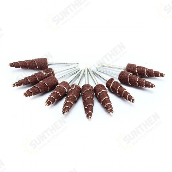 10pcs 54mm Long Cone Deburring Flap Sanding Polishing Wheel for Rotary Tool