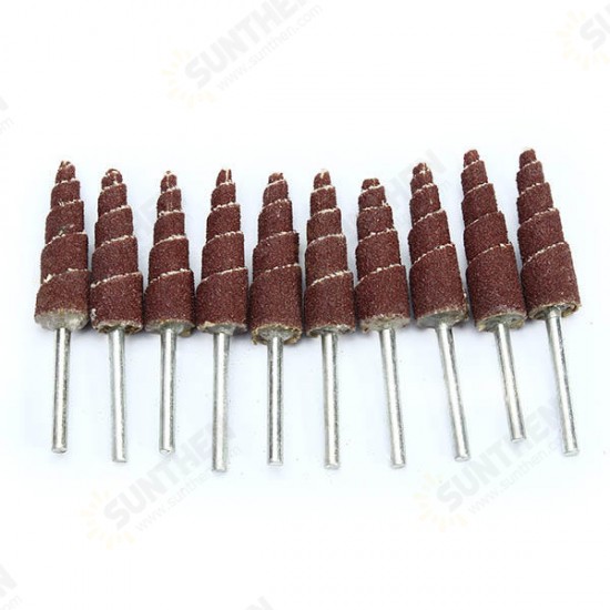 10pcs 54mm Long Cone Deburring Flap Sanding Polishing Wheel for Rotary Tool