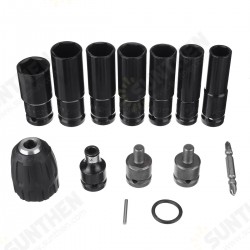 10pcs Electric Wrench Screwdriver Hex Socket Head Kits Set for Impact Wrench Drill 10pcs Electric Wrench Screwdriver Hex Socket Head Kits Set for Impact Wrench Drill
