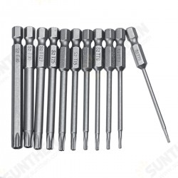 10pcs TT6-TT40 Torx Head Screwdriver Bit 75mm Hex Shank Power Drill Screwdriver Bits Set 10pcs TT6-TT40 Torx Head Screwdriver Bit 75mm Hex Shank Power Drill Screwdriver Bits Set