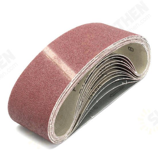 11Pcs 21 x 3 Inch Sanding Belts 80 120 150 Mixed Grit Alumina Sander File Set