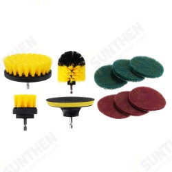 11Pcs Electric Drill Cleaning Brush with Sponge and Extend Attachment Tile Grout Power Scrubber Tub Cleaning Brush 11Pcs Electric Drill Cleaning Brush with Sponge and Extend Attachment Tile Grout Power Scrubber Tub Cleaning Brush