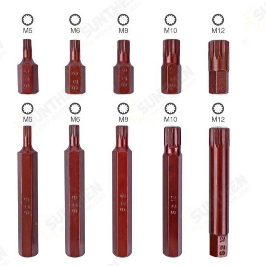 11Pcs M-type Screwdriver Sleeve 12 Angle Screwdriver Head Set Screwdriver Bit Auto Repair Tool 11Pcs M-type Screwdriver Sleeve 12 Angle Screwdriver Head Set Screwdriver Bit Auto Repair Tool