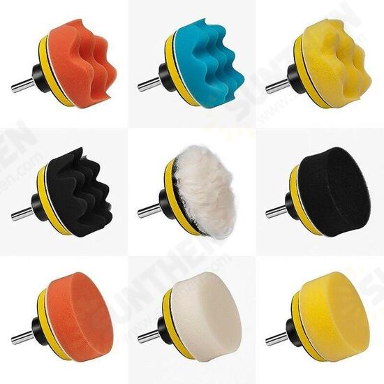 11pcs 5 Inch Sponge Buffing Polishing Waxing Pad Kit for Polisher Drill Adapter 11pcs 5 Inch Sponge Buffing Polishing Waxing Pad Kit for Polisher Drill Adapter