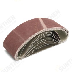 11pcs 75mm x 533mm 180/240/320/800 Grit Sanding Belts Abrasive Tools