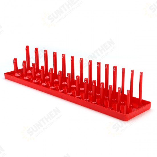 1/2 Inch Drive 28 Slot Socket Rack Storage Rail Tray Holder Shelf Organizer Stand Machinery Parts