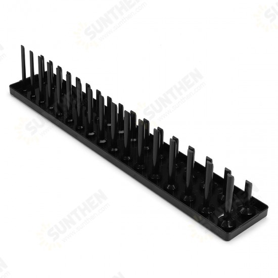 1/2 Inch Metric 34 Slot Socket Rack Storage Rail Tray Holder Shelf Organizer Machinery Parts 1/2 Inch Metric 34 Slot Socket Rack Storage Rail Tray Holder Shelf Organizer Machinery Parts