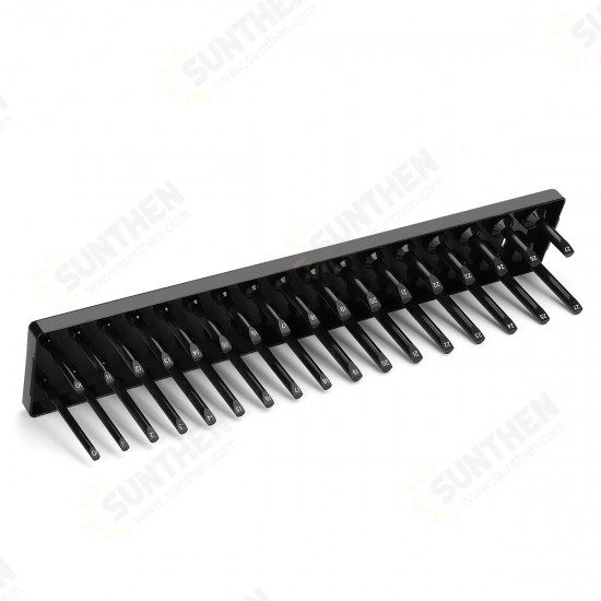 1/2 Inch Metric 34 Slot Socket Rack Storage Rail Tray Holder Shelf Organizer Machinery Parts 1/2 Inch Metric 34 Slot Socket Rack Storage Rail Tray Holder Shelf Organizer Machinery Parts