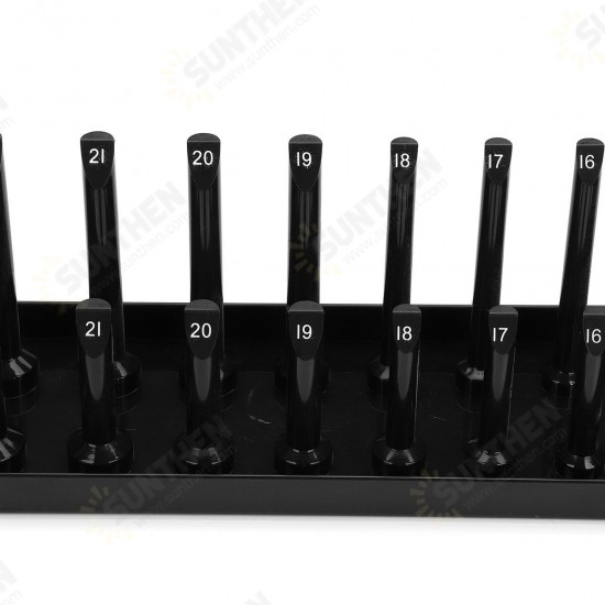 1/2 Inch Metric 34 Slot Socket Rack Storage Rail Tray Holder Shelf Organizer Machinery Parts 1/2 Inch Metric 34 Slot Socket Rack Storage Rail Tray Holder Shelf Organizer Machinery Parts