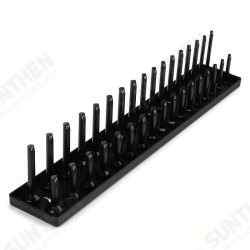 1/2 Inch Metric 34 Slot Socket Rack Storage Rail Tray Holder Shelf Organizer Machinery Parts 1/2 Inch Metric 34 Slot Socket Rack Storage Rail Tray Holder Shelf Organizer Machinery Parts