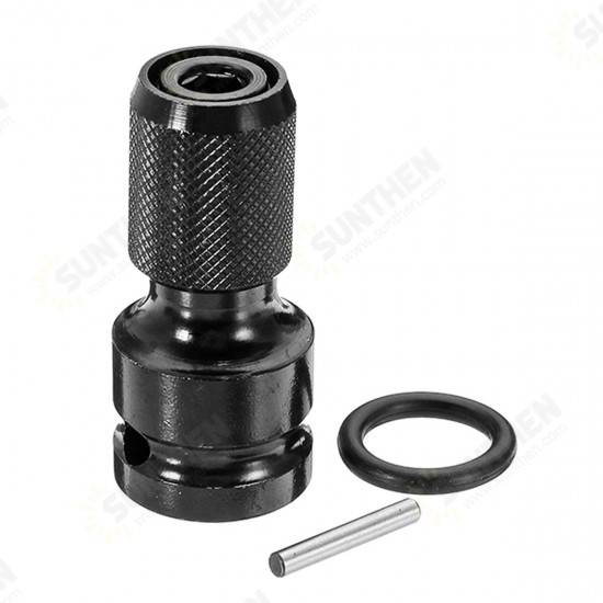 1/2 Inch Square To 1/4 Inch Hex Female Telescopic Socket Adapter Drill Chuck Converter Impact Driver