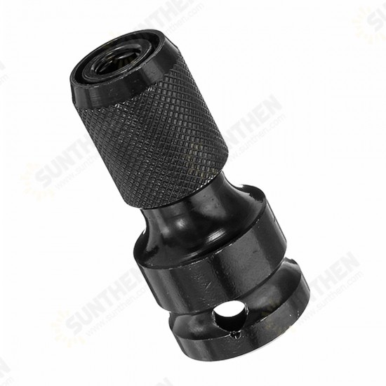 1/2 Inch Square To 1/4 Inch Hex Female Telescopic Socket Adapter Drill Chuck Converter Impact Driver