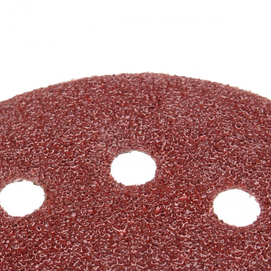 125pcs 5 Inch 8 Holes Abrasive Sanding Discs Sanding Paper 60/80/100/120/240 Grit Sandpaper