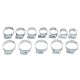 12Pcs Stainless Steel Clip Fuel Gas Water Hose Clamp Worm Drive Pipe Tube Clips 12Pcs Stainless Steel Clip Fuel Gas Water Hose Clamp Worm Drive Pipe Tube Clips