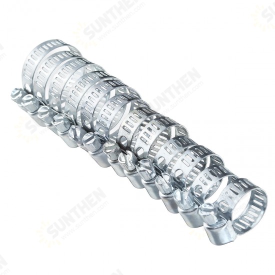 12Pcs Stainless Steel Clip Fuel Gas Water Hose Clamp Worm Drive Pipe Tube Clips 12Pcs Stainless Steel Clip Fuel Gas Water Hose Clamp Worm Drive Pipe Tube Clips