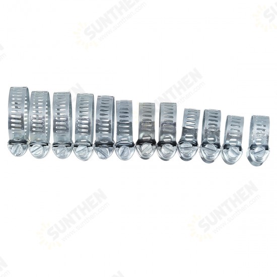 12Pcs Stainless Steel Clip Fuel Gas Water Hose Clamp Worm Drive Pipe Tube Clips 12Pcs Stainless Steel Clip Fuel Gas Water Hose Clamp Worm Drive Pipe Tube Clips