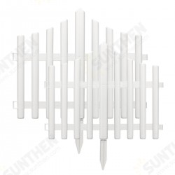 12x Plastic Fence Courtyard Indoor Garden Edging Border Panel Flower Yard Decorations