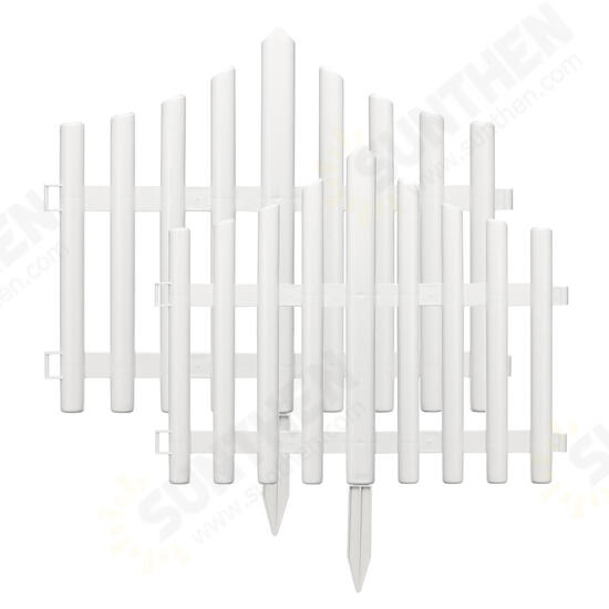 12x Plastic Fence Courtyard Indoor Garden Edging Border Panel Flower Yard Decorations