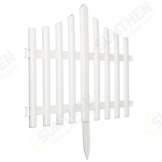 12x Plastic Fence Courtyard Indoor Garden Edging Border Panel Flower Yard Decorations