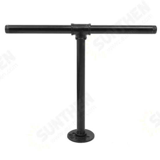 145cm Height Iron Pipe Shelf Retro Design Black Iron Pipe Wall Mount Shelf Shelving Tool