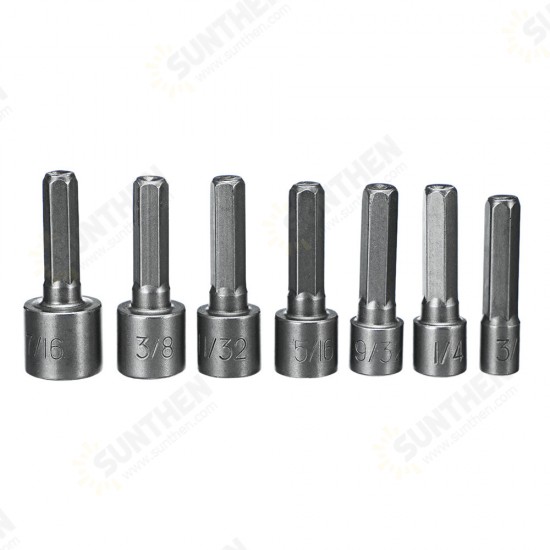 14Pcs Hexagon Handle Socket Wrench With Inner Hexagon Connector And 3Pcs 1/4inch 3/8inch 1/2inch Steel Socket Adapter Electric Screwdriver Hand Tools