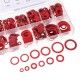 150/600pcs Steel Sealing Washer Assortment Red Flat Ring Washer Gaskets Fitting Gasket 150/600pcs Steel Sealing Washer Assortment Red Flat Ring Washer Gaskets Fitting Gasket