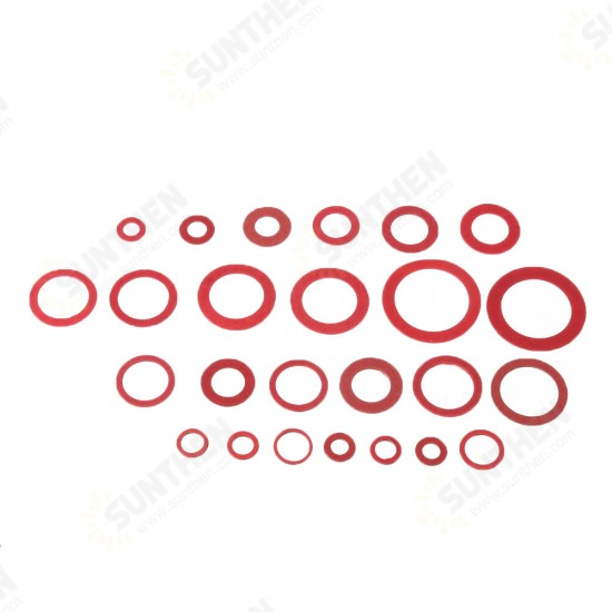 150/600pcs Steel Sealing Washer Assortment Red Flat Ring Washer Gaskets Fitting Gasket 150/600pcs Steel Sealing Washer Assortment Red Flat Ring Washer Gaskets Fitting Gasket
