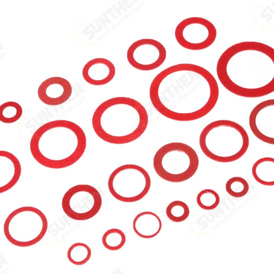 150/600pcs Steel Sealing Washer Assortment Red Flat Ring Washer Gaskets Fitting Gasket 150/600pcs Steel Sealing Washer Assortment Red Flat Ring Washer Gaskets Fitting Gasket