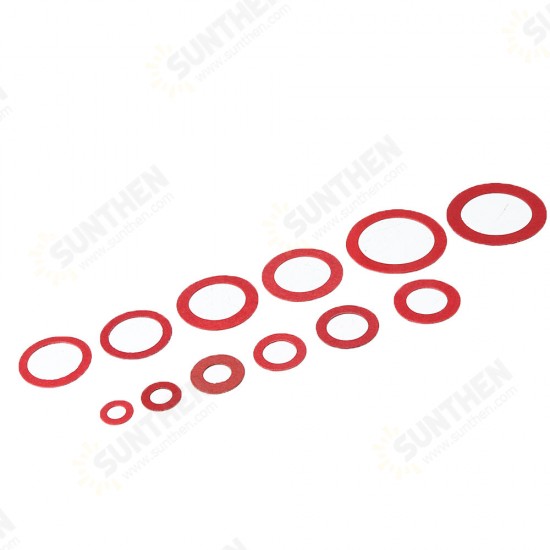 150/600pcs Steel Sealing Washer Assortment Red Flat Ring Washer Gaskets Fitting Gasket 150/600pcs Steel Sealing Washer Assortment Red Flat Ring Washer Gaskets Fitting Gasket