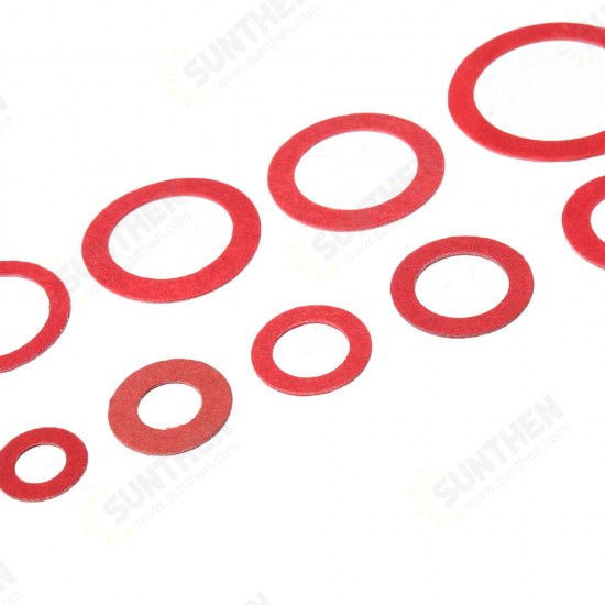 150/600pcs Steel Sealing Washer Assortment Red Flat Ring Washer Gaskets Fitting Gasket 150/600pcs Steel Sealing Washer Assortment Red Flat Ring Washer Gaskets Fitting Gasket