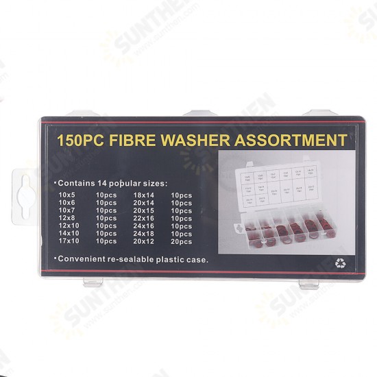 150/600pcs Steel Sealing Washer Assortment Red Flat Ring Washer Gaskets Fitting Gasket 150/600pcs Steel Sealing Washer Assortment Red Flat Ring Washer Gaskets Fitting Gasket