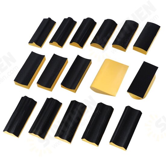 16Pcs Grinding Polishing Block Set Special Shape Hand Grinding Sponge Sanding Block Polish Sandpaper Tool for Hook Loop Sanding 16Pcs Grinding Polishing Block Set Special Shape Hand Grinding Sponge Sanding Block Polish Sandpaper Tool for Hook Loop Sanding