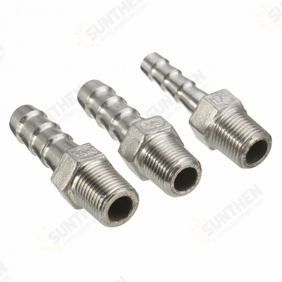 1/8 Inch Stainless Steel Hose Tails Barb Connector BThread Pipe Adapter