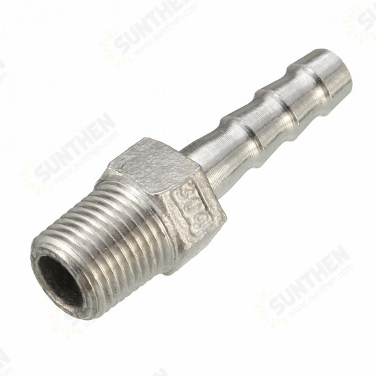 1/8 Inch Stainless Steel Hose Tails Barb Connector BThread Pipe Adapter