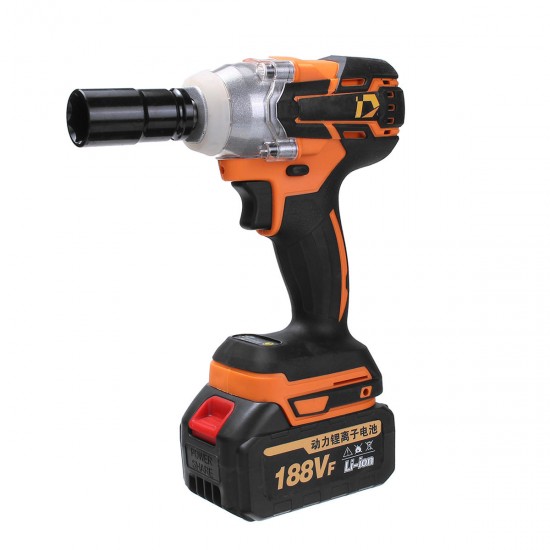 188VF 380N.m 1/2inch Brushless Cordless Electric Impact Wrench 15000mAH 2x Battery