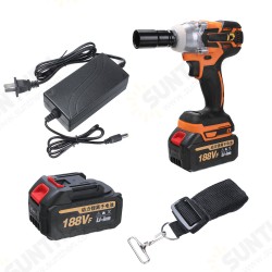 188VF 380N.m 1/2inch Brushless Cordless Electric Impact Wrench 15000mAH 2x Battery 188VF 380N.m 1/2inch Brushless Cordless Electric Impact Wrench 15000mAH 2x Battery
