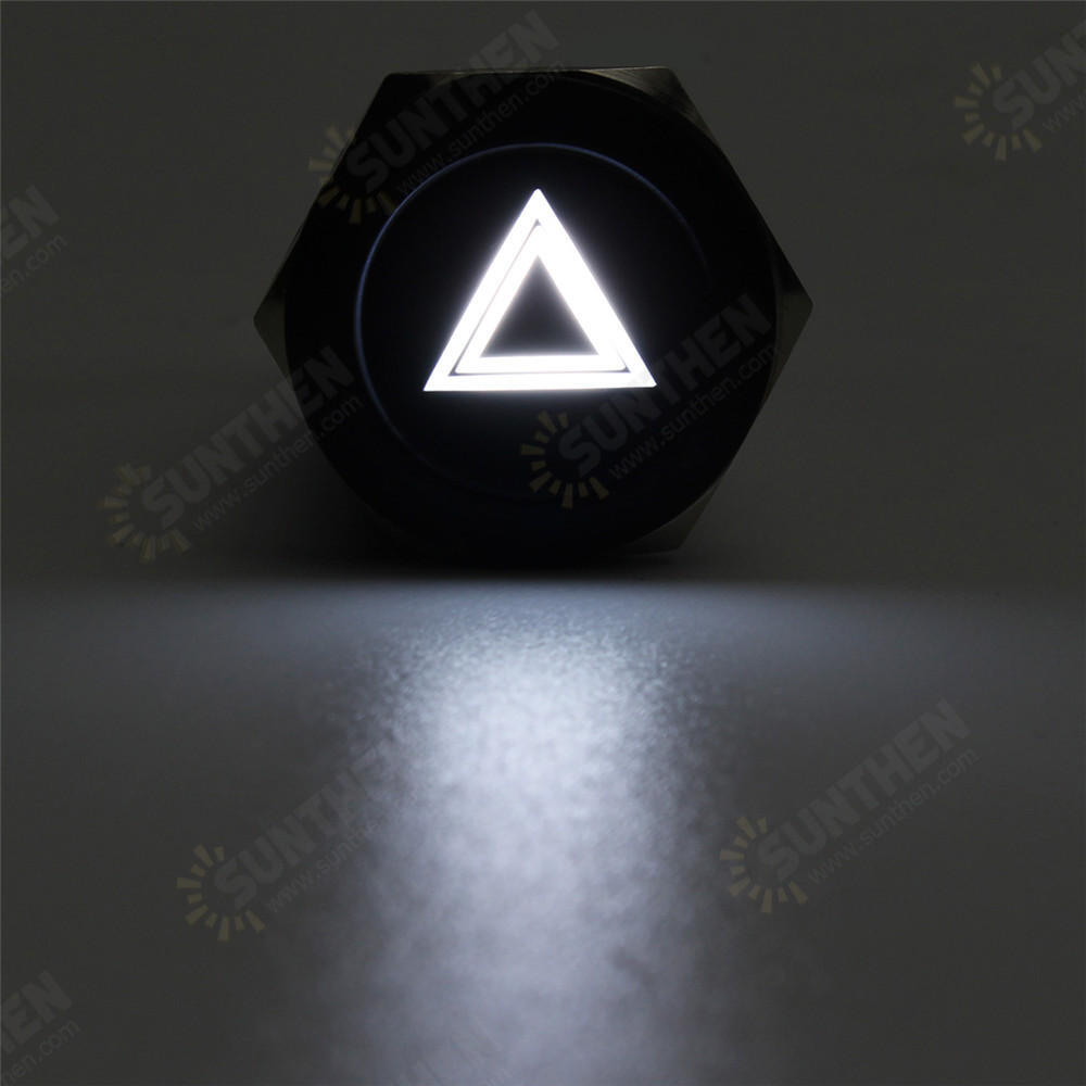 19mm 12V LED Push Button On Off Hazard Warning Signal Light Switch For ...