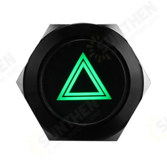 19mm 12V LED Push Button On Off Hazard Warning Signal Light Switch For Car Lorry Boat