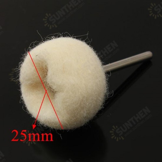 1pcs 3mm Shank Wool Polishing Ball Buffing Wheel For Jade Jewelry